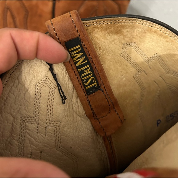 Vintage Dan Post Mens Marlboro Leather Cowboy Western Rancher Boots Size 9.5 - Picture 6 of 8